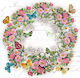 Decoupage-Serviette 1 Stk. Kranz Blumen
