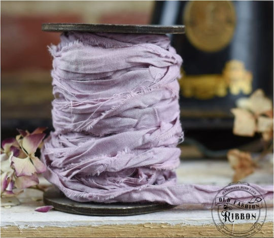Vintage Linen Ribbon Dirty Lavender 1.2m