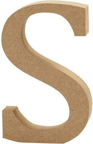MDF-Buchstabe 13cm Dicke 2cm S