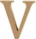 MDF-Buchstabe 13cm Dicke 2cm V