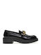 Leather Women's Loafers in Black Color