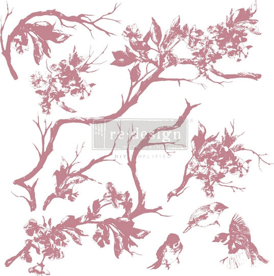 Re-design Forest Aviary Stamp 30.5x30.5cm