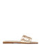 Flache Sandalen für Damen in Gold Farbe