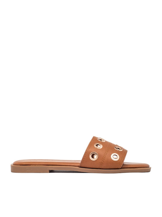 Flache Sandalen für Damen in Braun Farbe