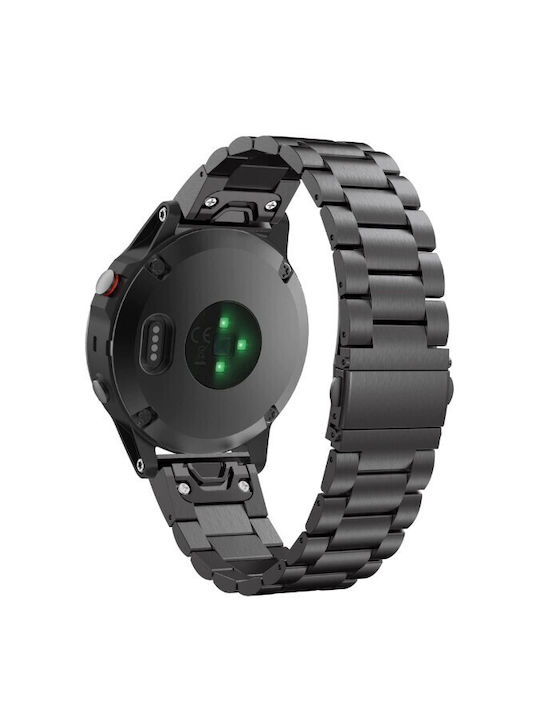 Curea Oțel inoxidabil Negru (Fenix 5 / 5 Plus / 6 / 6 Pro / 7 / 7 Pro / 8 (47mm))