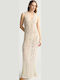 Summer Maxi Knitted Beige Dress