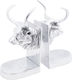 Metallic Bookend in Silver Color 2pcs 15x27x17cm