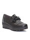 Leather Women's Loafers in Black Color