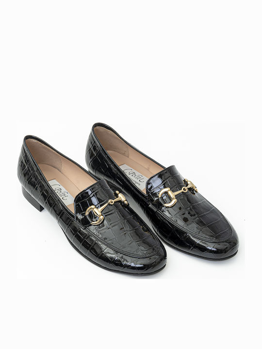 Λουστρίνι Γυναικεία Loafers σε Μαύρο Χρώμα