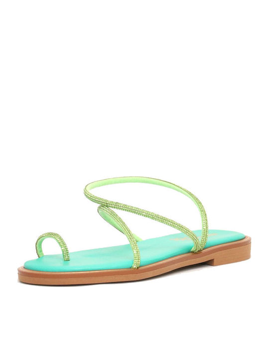 Sandale Casual Damă Din Piele Verde