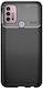 Case Motorola Moto G10 Shockproof Silicone Carbon Fiber Design Black