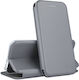 Flip Case Honor X8 Buch Kunstleder Eleganz Magnetische Kartensteckfach Video Stand Silber