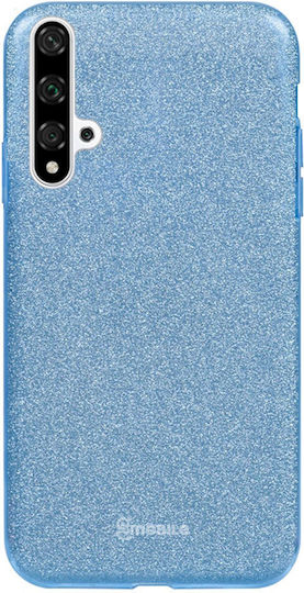 Silikon Glitzer Handyhülle Huawei Nova 5T Gekko Smartshine Farbe Blau