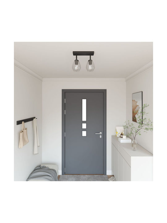 vidaXL Deckenleuchte 33cm Gray mit Fassung E27