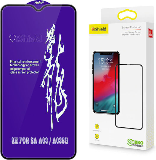 0.33mm Full Glue Screen Protector Μαύρο (Galaxy A03)