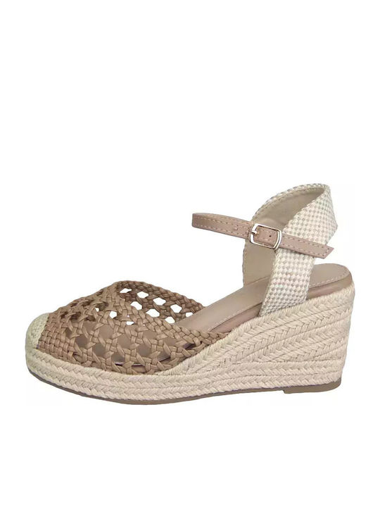 Envie Shoes Women's Platform Espadrilles Beige