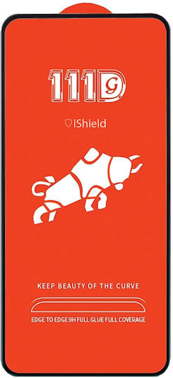 Displayschutzfolie Samsung Galaxy S21 5G Schutzglas Vollflächenbedeckung mit Kleber Ishield 111d