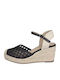 Women's Platform Espadrilles Black