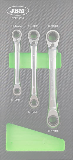 4 In 1 Ratchet Wrench 12-13mm X 8-10mm Jbm-15515