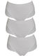 Hohe Taille Damen Slip 3Pack White