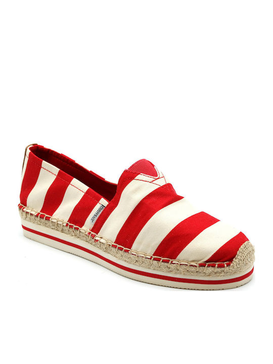 Din material textil Espadrile dama în culoarea Roșu