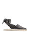 Women's Leather Espadrilles Black