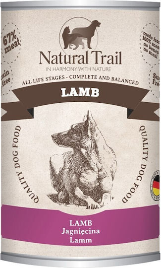 Natural Trail Hrană Umedă pentru Câini cu Miel 400gr