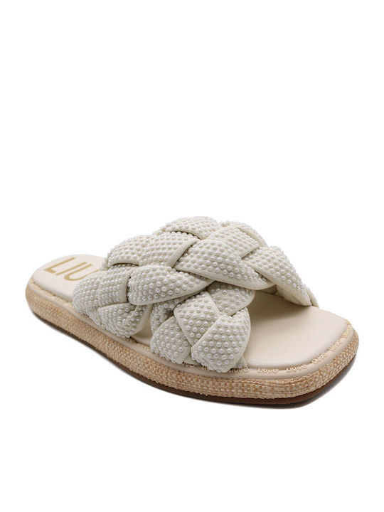 Amelia Women's Flat Sandals in Beige Color