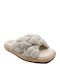 Amelia Women's Flat Sandals in Beige Color