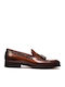 Leder Herren Mokassins in Tabac Braun Farbe
