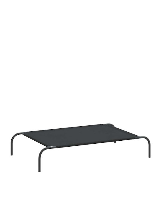 Vidaxl Ανυψωμένο Κρεβάτι Σκύλου Μαύρο 110x65x20 Cm Ύφασμα Οξφόρδης Μαύρο