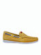 Suede Ανδρικά Loafers σε Κίτρινο Χρώμα