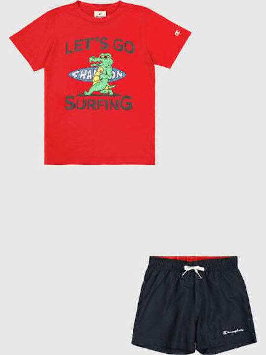 Champion Set pentru copii cu șorturi Vară 2buc Red