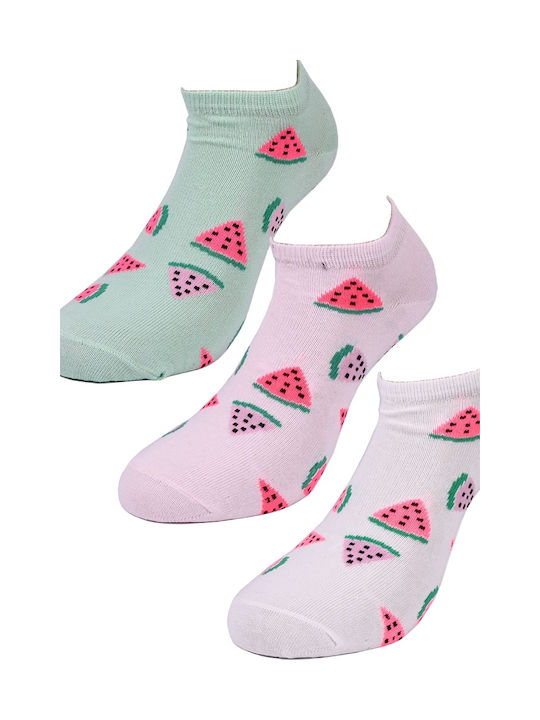 Vtex Κοντές Κάλτσες Σοσόνια Σχέδια Σετ 3 Ζεύγη Multicolour