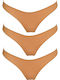 Damen Zeichenfolge 3Pack Beige