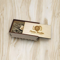 Wooden Box with Sliding Lid USB Stick Code 1889
