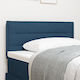 vidaXL Fabric Bed Headboard Cushion Blue 90x88cm