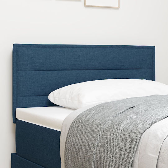vidaXL Fabric Bed Headboard Cushion Blue 90x88cm