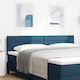 vidaXL Fabric Bed Headboard Blue 180x78cm