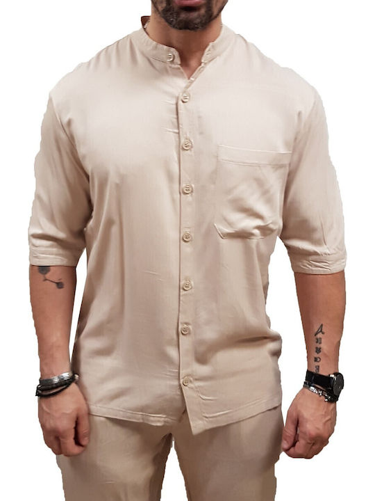 Overshirt Mânecă Lungă Bej