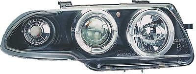 Φανάρια Εμπρός Angel Eyes Opel Astra F 1994-1999 Μαύρα Λάμπες Η1 Σετ 2τμχ Swo03b94