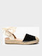 Damenplattformen im Espadrilles-Stil Schwarz