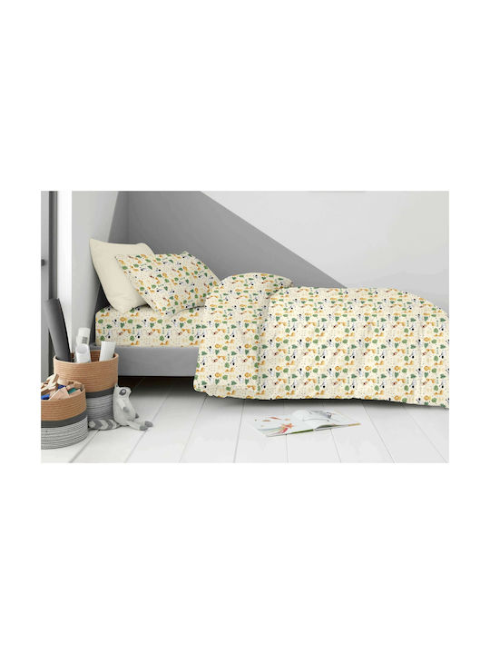 Astron Italy Παιδικό Κουβερλί Μονό Safari & Zoo Πολύχρωμο 160x250εκ.