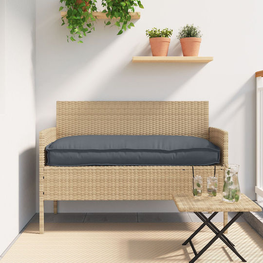 vidaXL Waterproof Garden Sofa Cushion with Backrest Anthracite 50x120cm