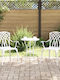 Outdoor Chair Aluminum White 2pcs 53x51x88.5cm