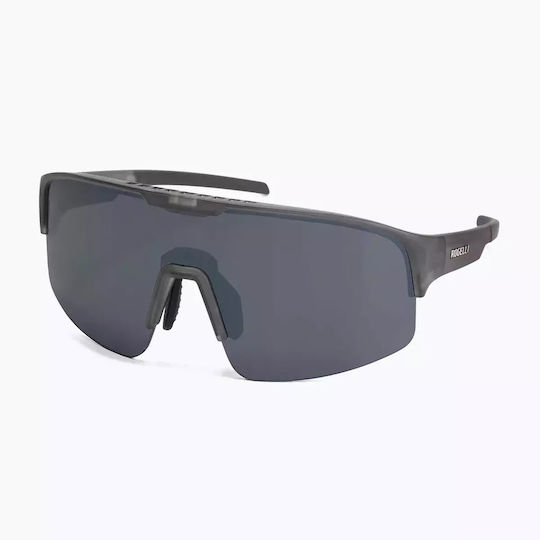 Rogelli Mirage Black Smoke Silver Mirror Sunglasses