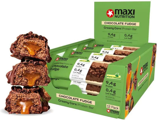 MaxiNutrition Creamy Core Batoane Proteină cu Aromă Ciocolată Fudge 12x45gr