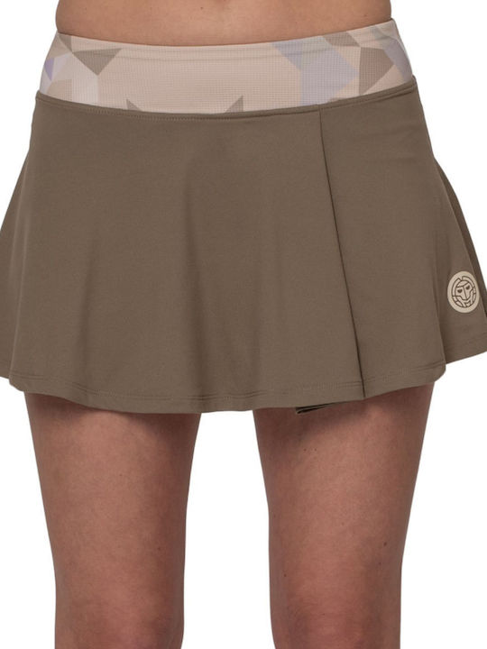 Bidi Badu Paris 2025 Printed Wavy Women's Tennis Skort Light Brown Beige Bidi Badu Paris 2025 Printed Wavy Women's Tennis Skort Light Brown Beige