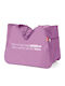 Benzi Fabric Beach Bag Lilac