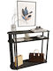 Caprio Konsole Holz Black L90xB30xH84cm